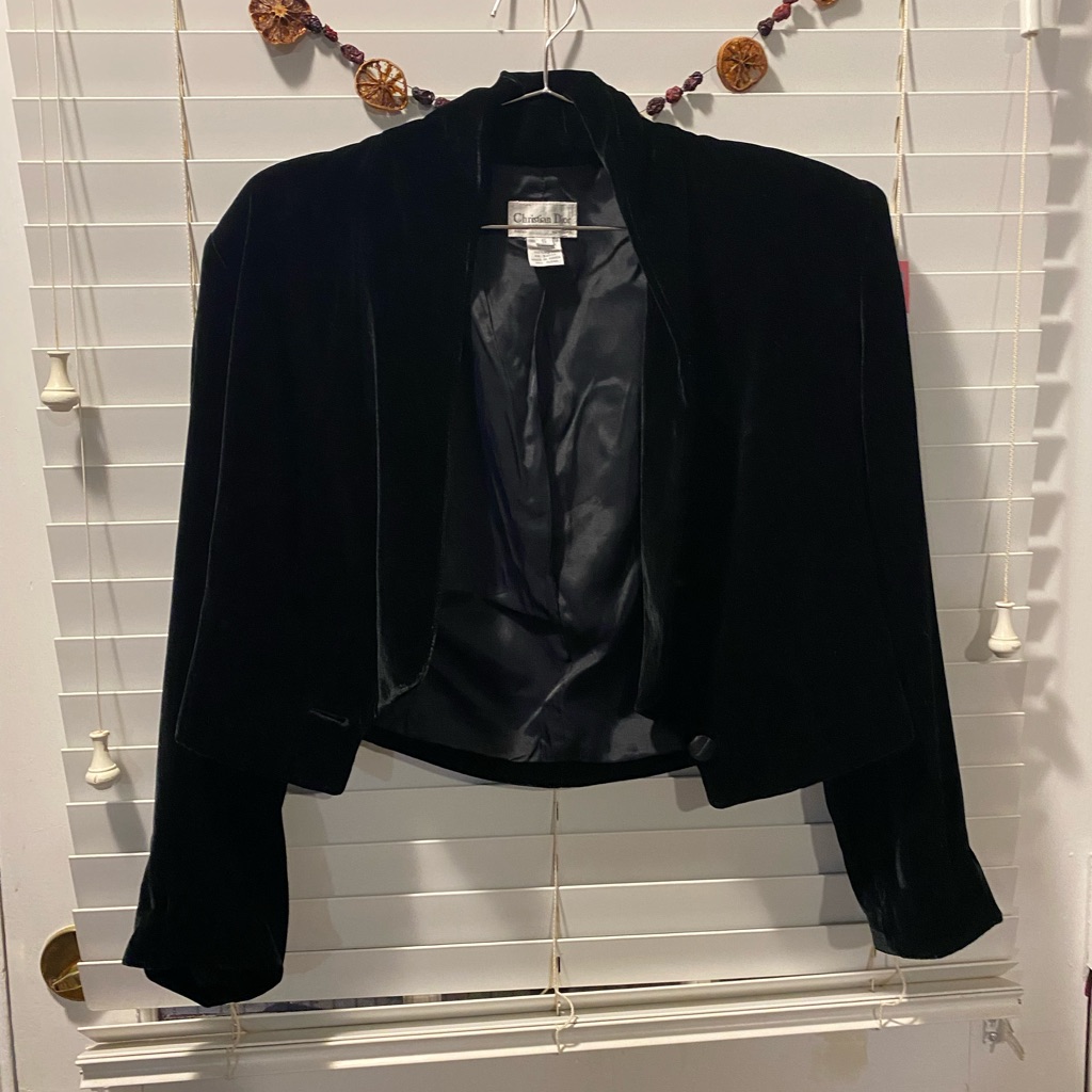 Dior Black Velvet Women's Blazer